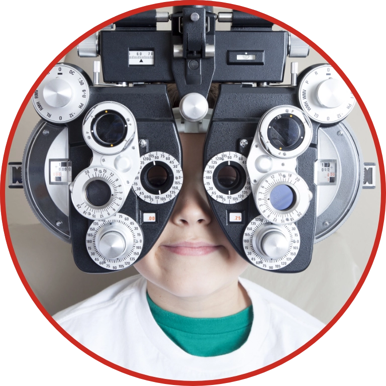 dziecko na badaniu wzroku
